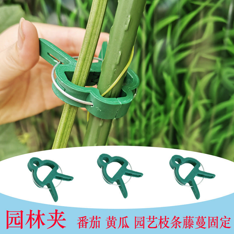 Garden Plant Clips for Support and Training, Tomato Vine Clips, Reusable Plastic Plant Grips