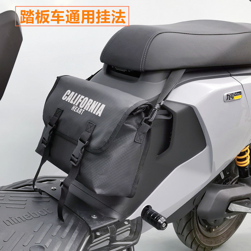Waterproof Front Storage Bag for Electric Scooter, Raincoat Charger Organizer, Compatible with Ninebot Scooters