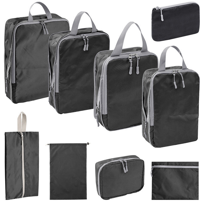 Rhombus Compression Travel Storage Bags Set for Clothes and Toiletries