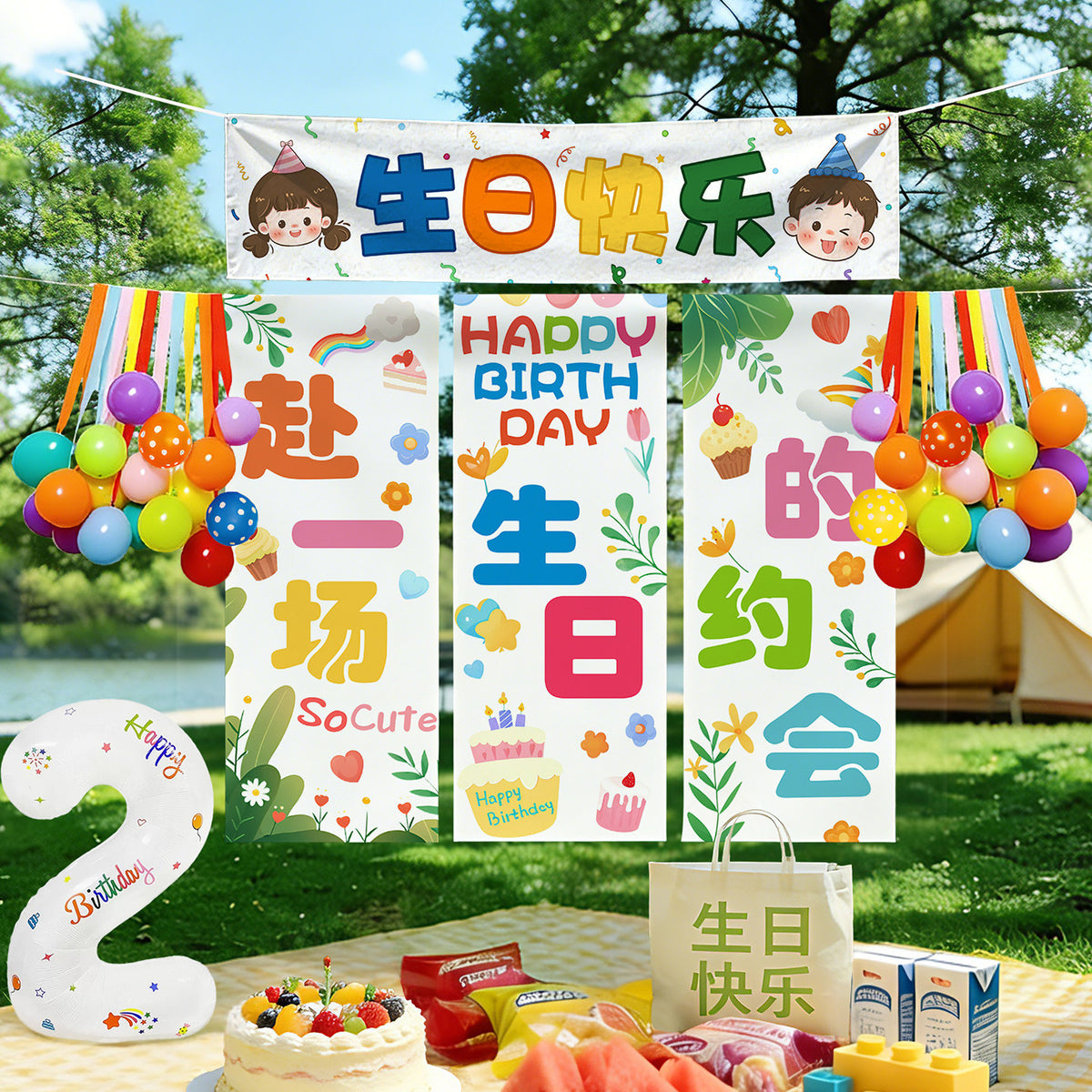 Birthday Party Balloon Decoration Set for Toddlers