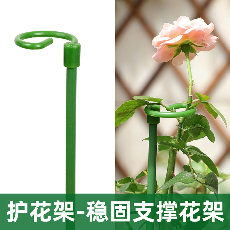 Plant Support Stakes for Climbing Flowers and Potted Plants, Rust-Resistant Coated Steel Garden Stakes