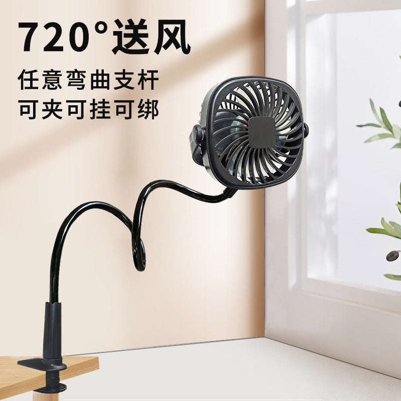Octopus Stroller Fan with Flexible Tripod, Portable USB Rechargeable Clip-on Desk Fan for Baby, Office, and Dorm