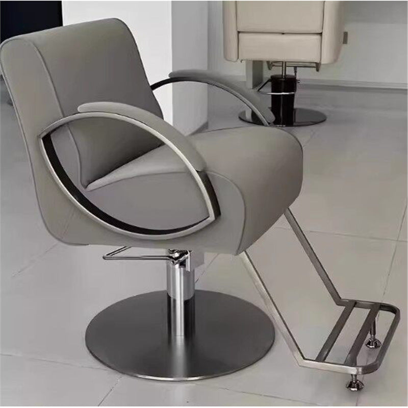 Reclining Hydraulic Barber Chair for Hair Salon Styling, Perming, and Cutting