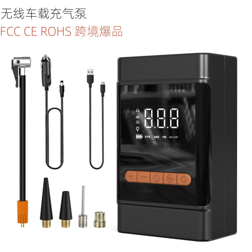 Portable Wireless Car Tire Inflator with Digital Display, High Power Electric Air Pump for Vehicles