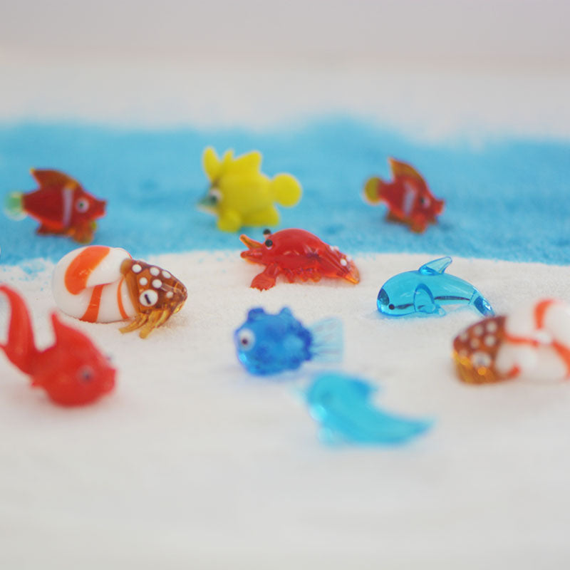 Handmade Glass Ocean Animal Figurines for Micro Landscape Aquarium Decor