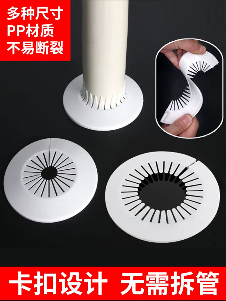 Universal Decorative Pipe Hole Cover for Faucets, AC, Heating, Gas, and Drain Pipes