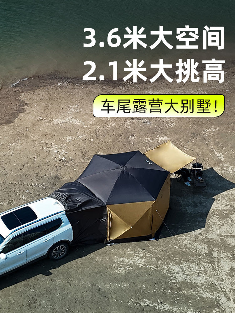 Automatic SUV Tailgate Tent Hexagonal Camping Shelter with Rainproof Cover