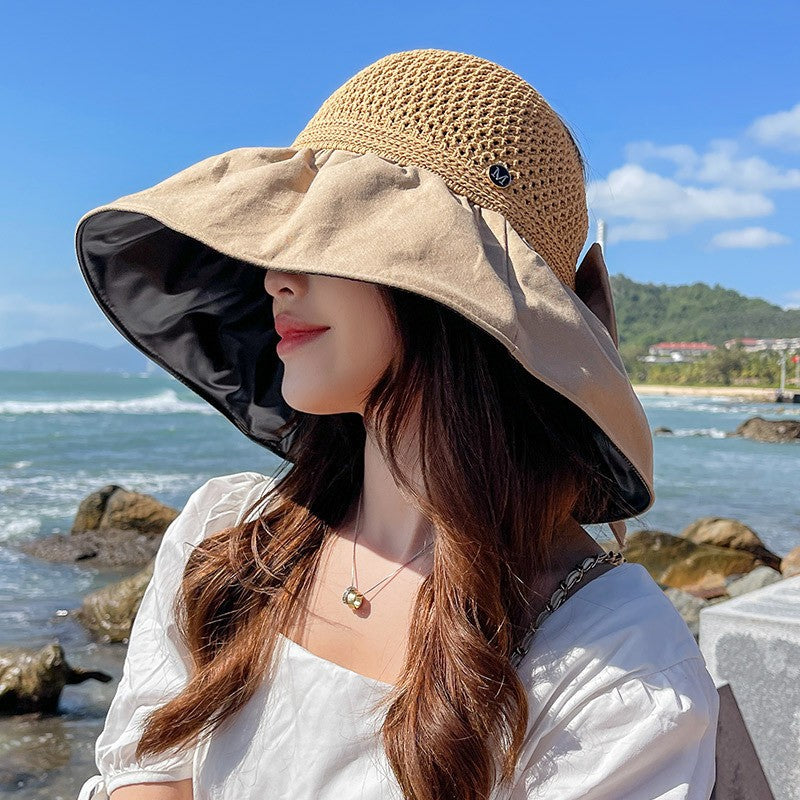 Women's UV Protection Sun Hat Wide Brim Bucket Hat for Outdoor Beach