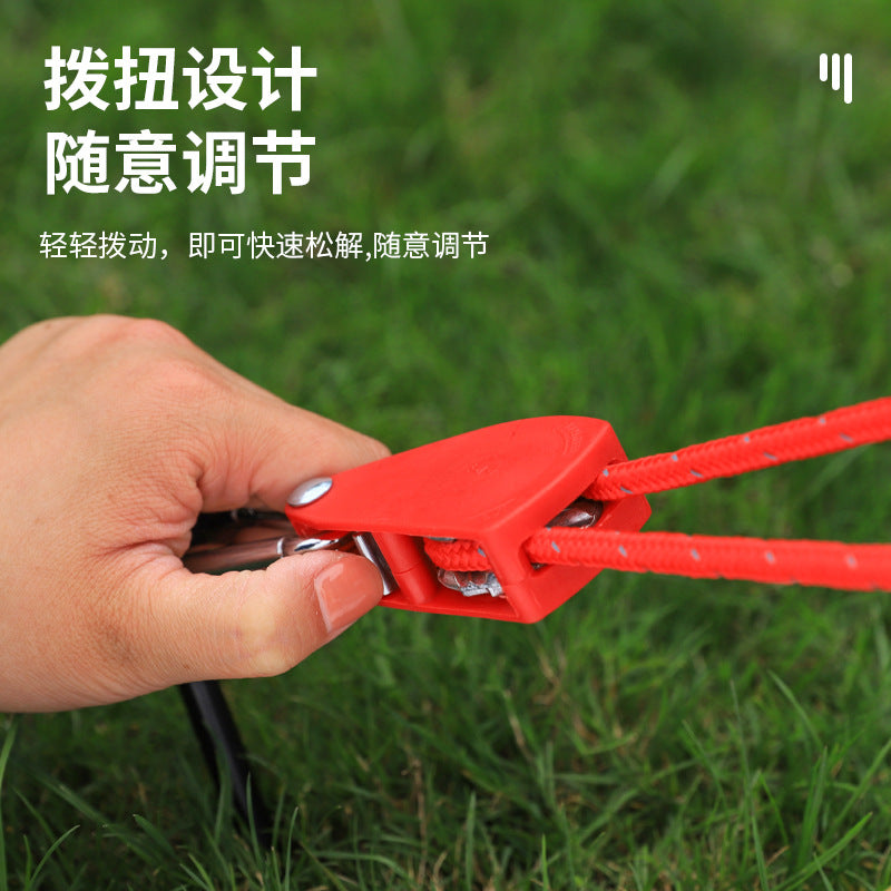 Reflective Guy Ropes with Metal Tensioners for Tents and Tarps, 4mm/6mm