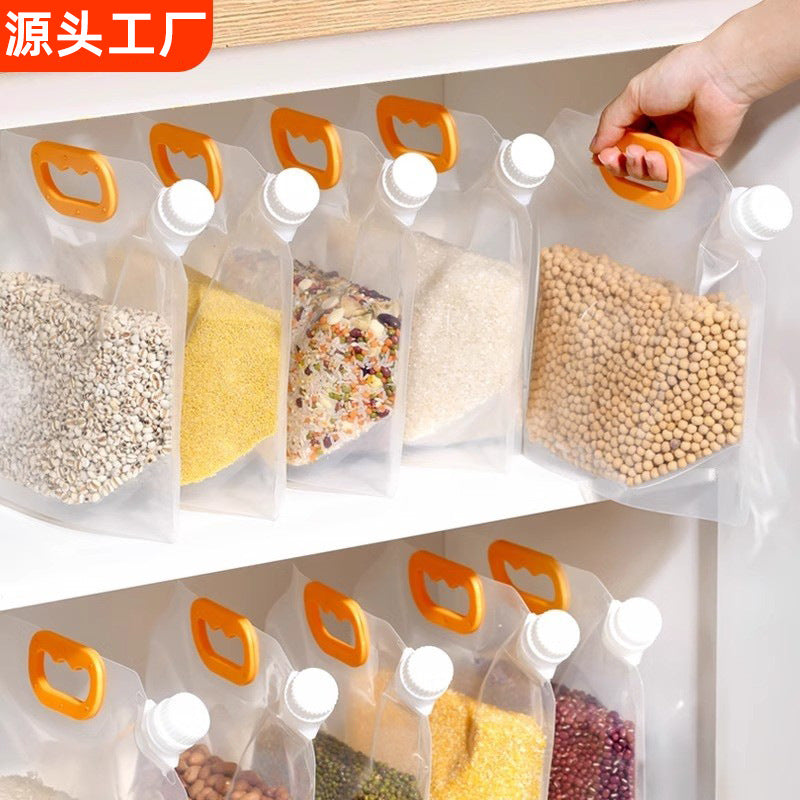 Grain Storage Bags with Moisture-Proof Seal for Rice, Beans, and Dry Goods, Thickened Reusable Food Organizer