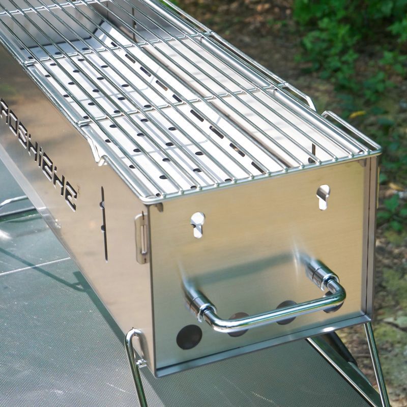 Large Roaster Grill 304 Stainless Steel BBQ Rack Integrated Home Patio Lamb Leg Roaster 2.0mm Thick