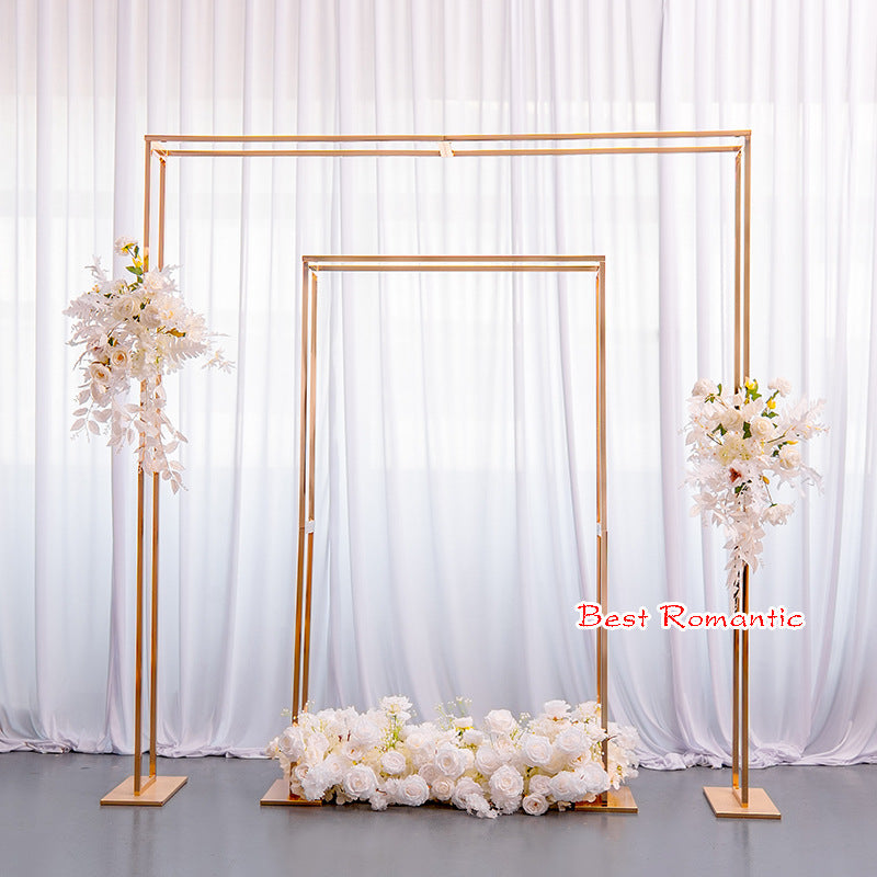Wedding Arch Backdrop Stand Metal Flower Frame for Outdoor Ceremony Decoration