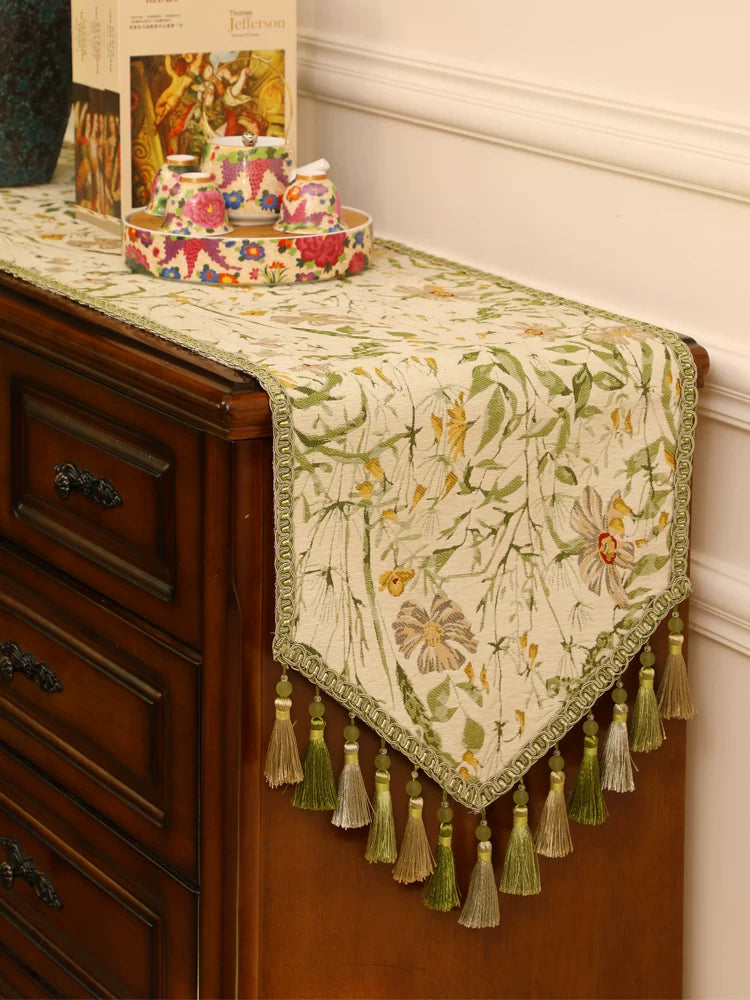 Luxury American Style Table Runner for Dining Table, Coffee Table, TV Cabinet, Shoe Cabinet, Dresser
