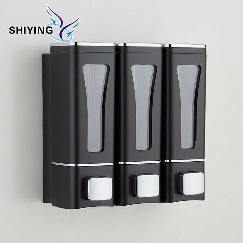 Multi-Head Wall-Mounted Manual Soap Dispenser for Shampoo, Shower Gel, and Hand Sanitizer