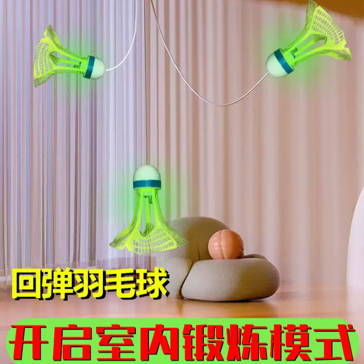 Badminton Trainer Set for Solo Practice - Rebound Ball Power Training Device for Fitness