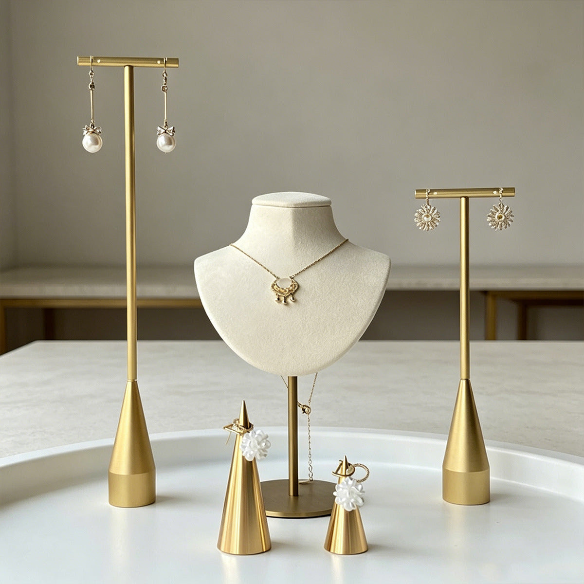 Premium Mannequin Necklace Display Stand Jewelry Organizer for Storefronts