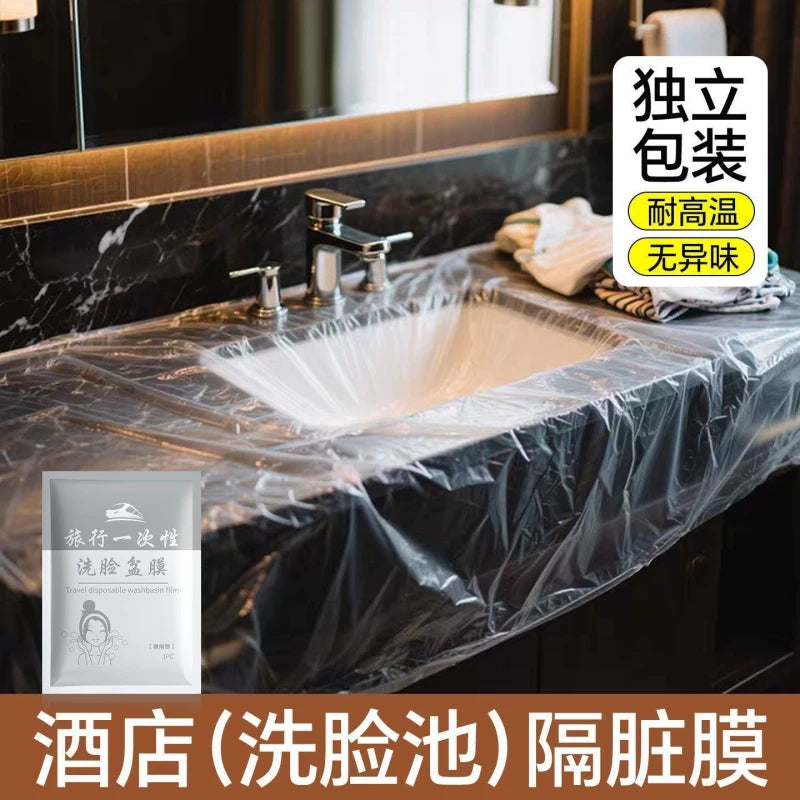 Disposable Isolation Film for Travel, Hotel Bathroom Sink, Laundry Essential, Thickened Dirt Barrier Mat
