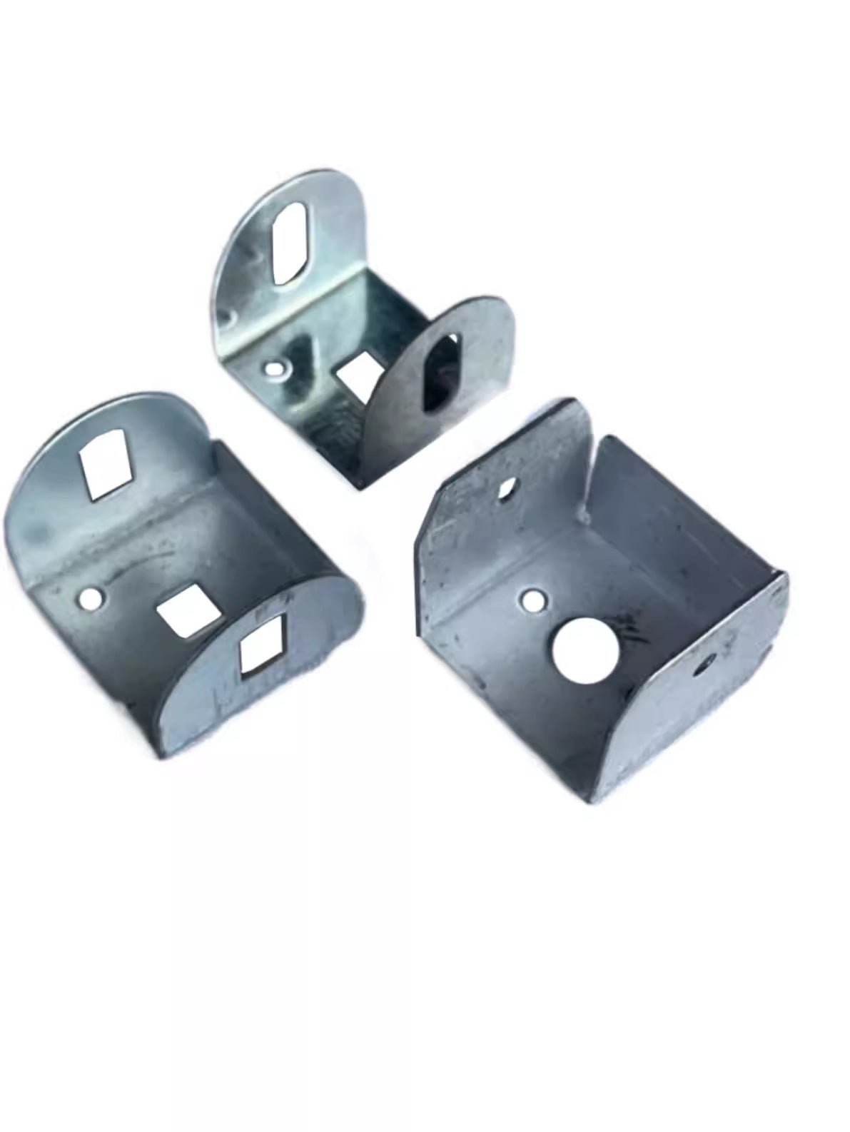 Zinc Steel Fence Panel Connectors for Square Tube Railings, Weld-Free Fixed Clips, 50-Pack