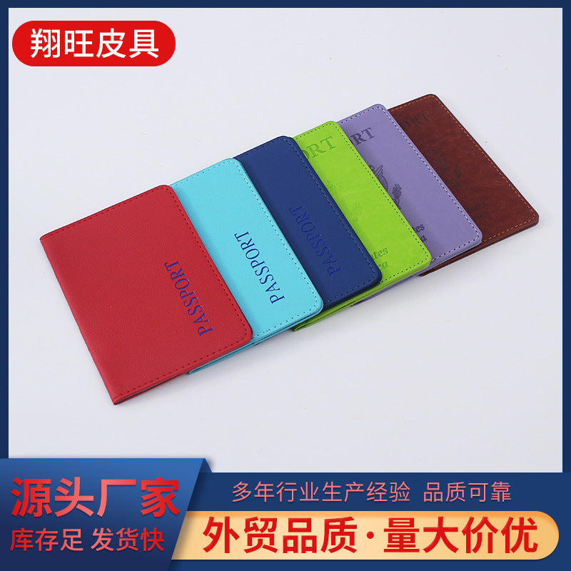 PU Leather Passport Holder Travel Wallet with Card Slots