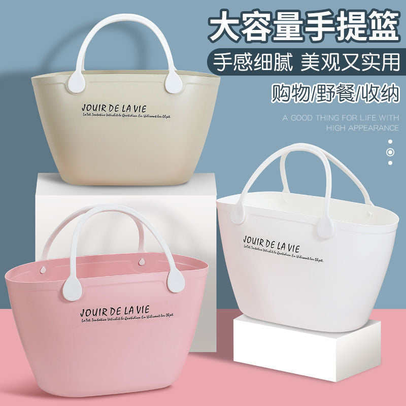 Japanese Style Wall-Mounted Storage Basket Laundry Hamper with Handle for Shopping & Picnics