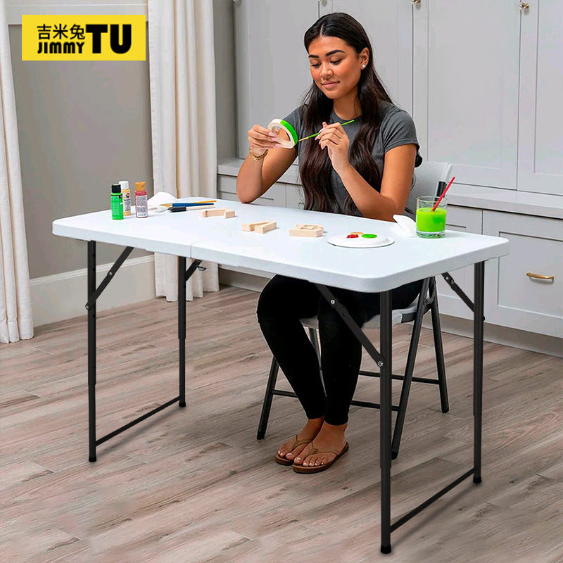 Portable Folding Height-Adjustable Table for Outdoor, Dining, and Study – Space-Saving Design