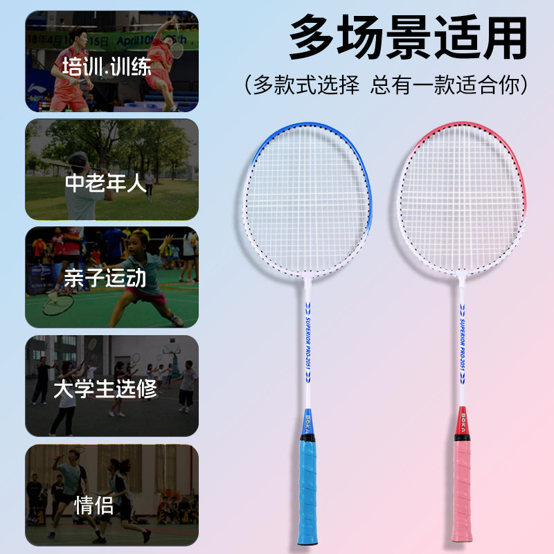 Bocart Badminton Racket Set for Adults and Children, Durable Training and Competition Rackets with Bag and Shuttlecocks