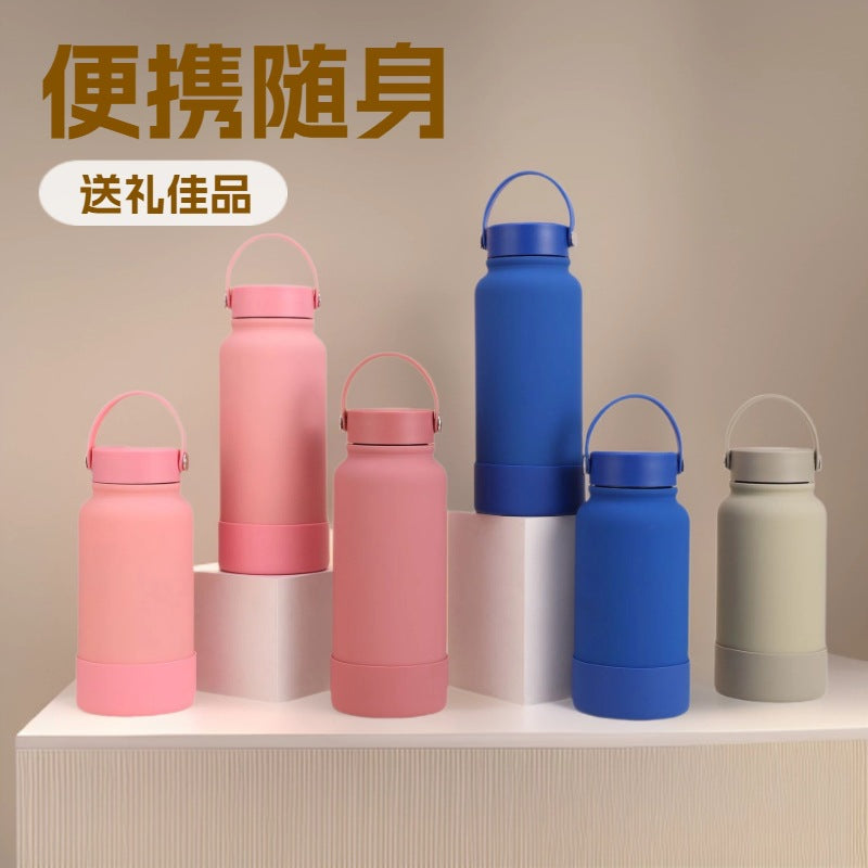 Large Capacity Insulated Water Bottle with Handle for Travel and Sports, 32oz/40oz