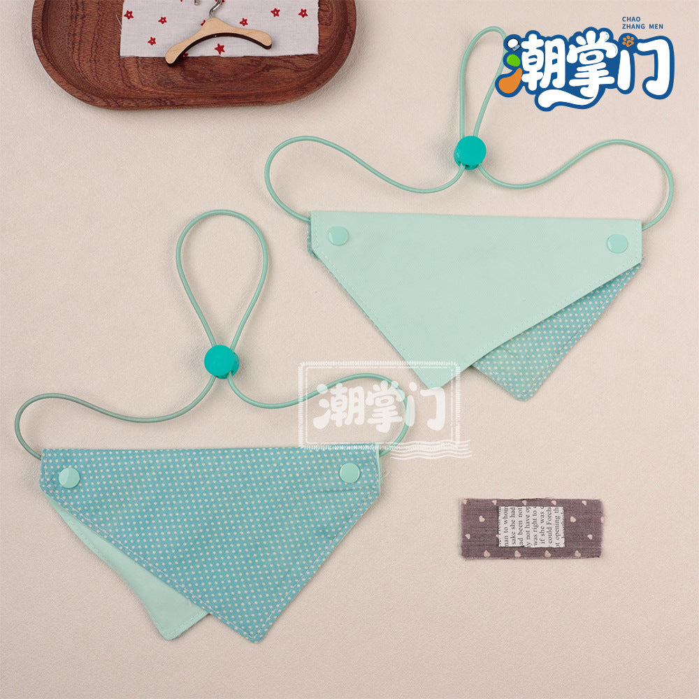 Adjustable Pet Bandana Bib for Cats and Dogs, Saliva Towel Scarf