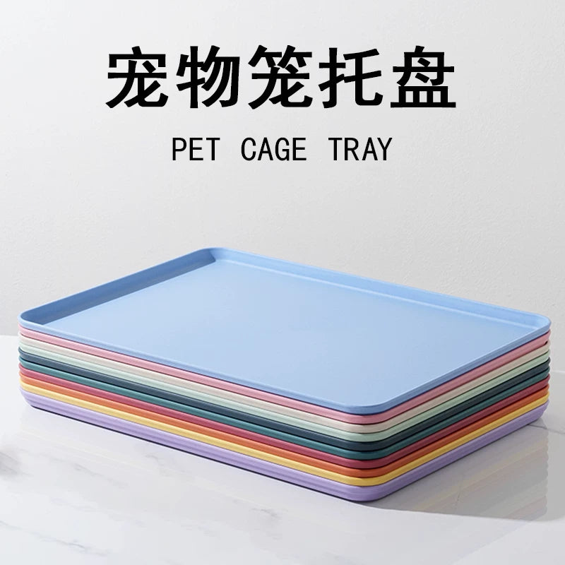 Extra-Thick Large Rectangular Bird Cage Tray for Parrot Myna