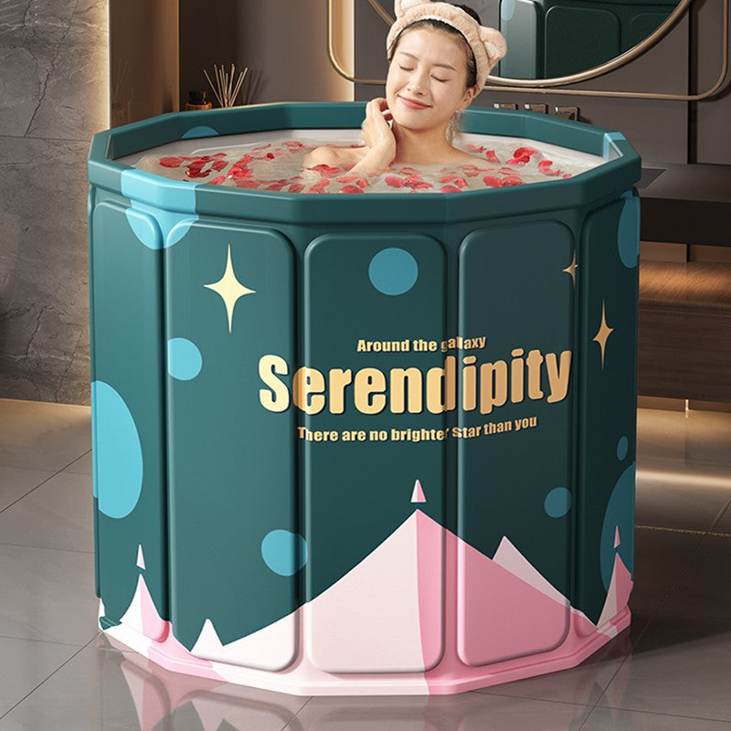 Foldable Portable Bathtub for Adults and Kids - Insulated Soaking Tub