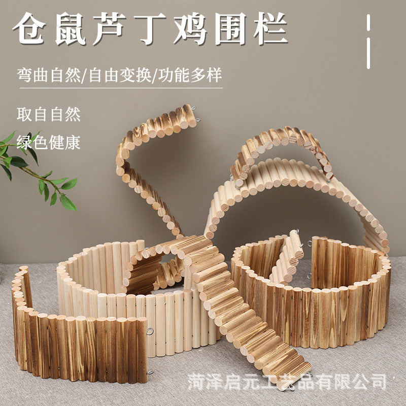 Hamster Rat Chicken Wooden Ladder Swing Arch Bridge Hideout Tunnel Toy