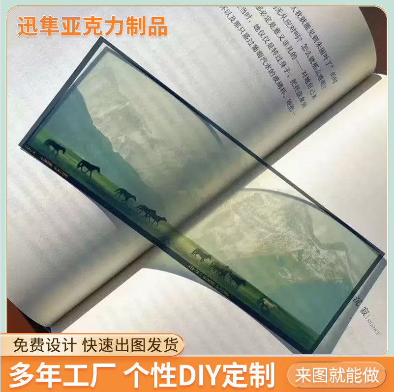 Acrylic Scenic Bookmark Set for Reading and Collection