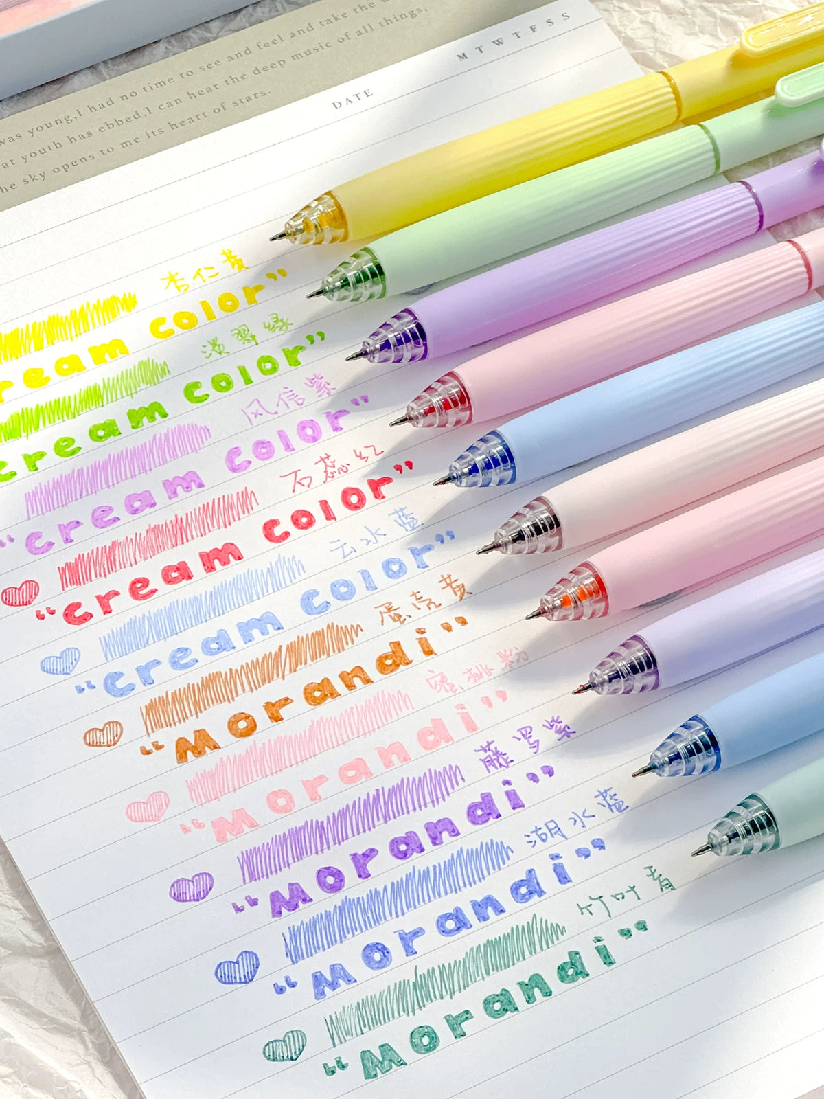 3rd Grade Class Retractable Gel Pen Set for Notes and Journaling, 0.5mm Quick-Dry Ink