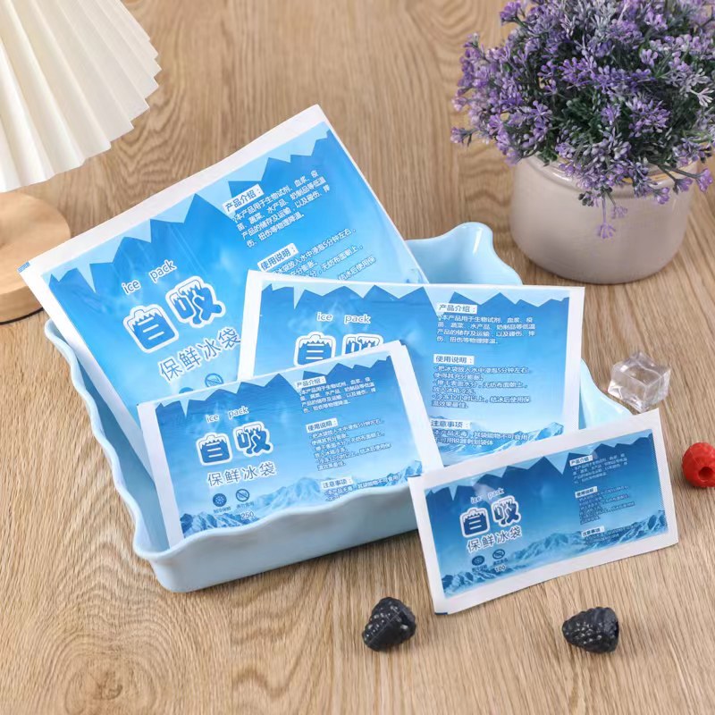 Self-Absorbing Ice Pack for Food, Seafood, and Medical Cold Compress - Reusable Gel Ice Bag for Perishable Transport