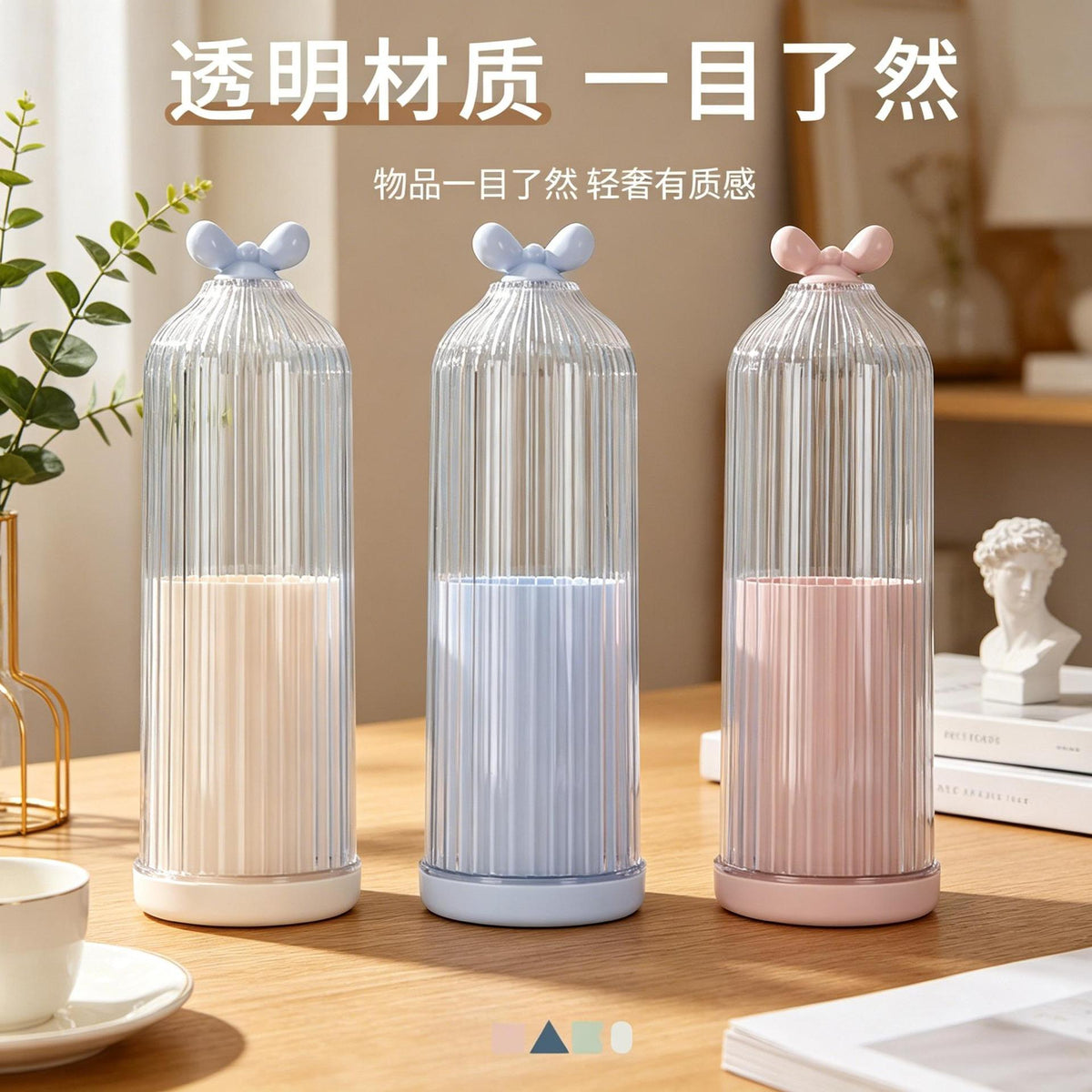 Portable Travel Makeup Brush Holder with Dustproof Lid, Desktop Organizer for Cosmetics and Toiletries