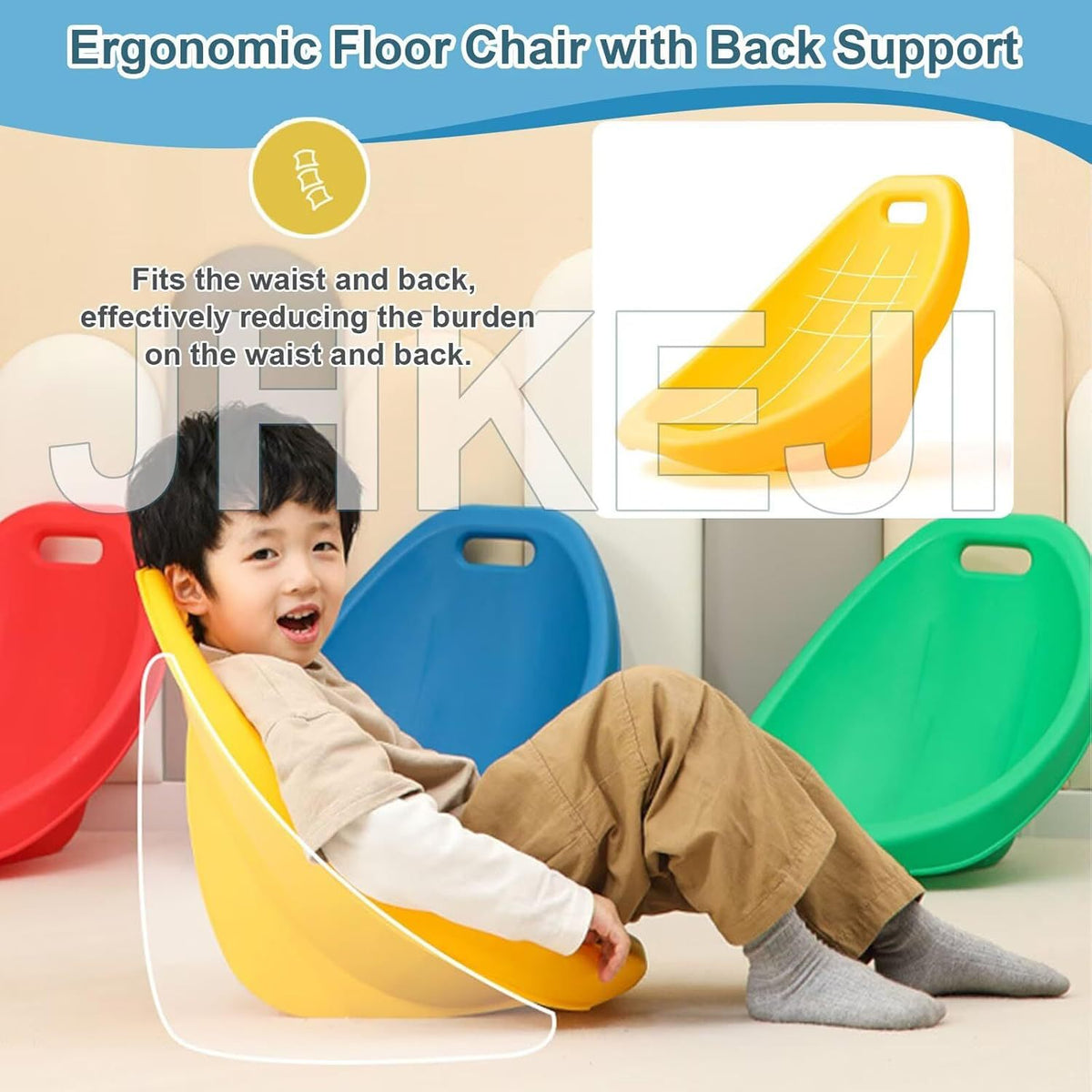 Kids' Sensory Integration Rocking Spoon Chair for Vestibular Balance Training and Posture Correction