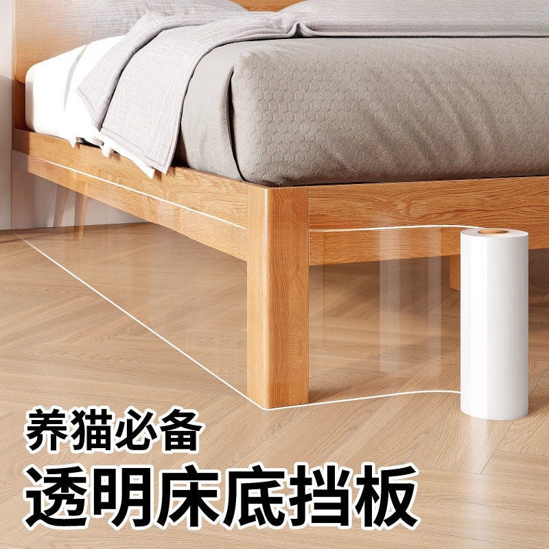 Under-Bed Blocker for Pets and Dust, Transparent Self-Adhesive Gap Barrier