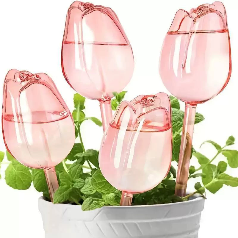Tulip Self-Watering Spikes for Potted Plants - Automatic Drip Irrigation System for Indoor/Outdoor Use