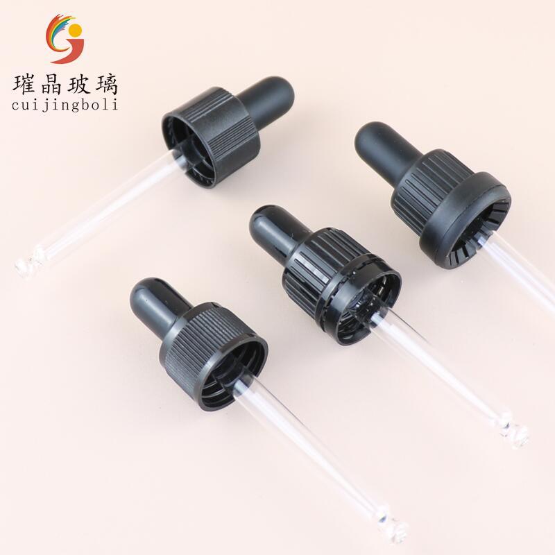 Ribbed Dropper Bottle Caps with Silicone Head for Essential Oil Bottles, 18mm Thread