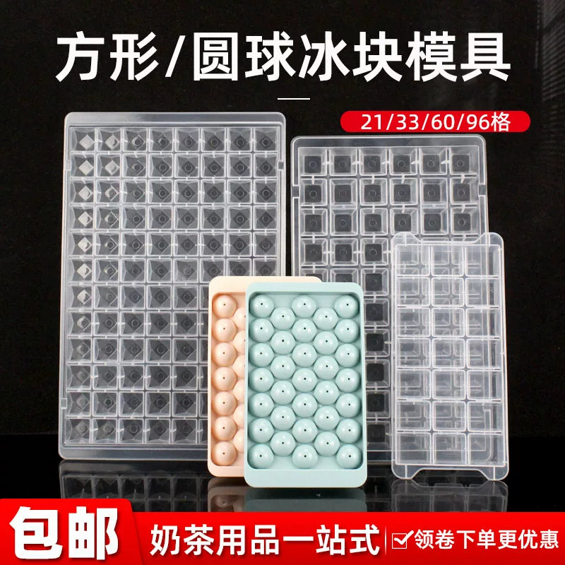 Ice Cube Tray with Lid for Freezer, Reusable Silicone Ice Mold for Whiskey, Cocktails, and Beverages