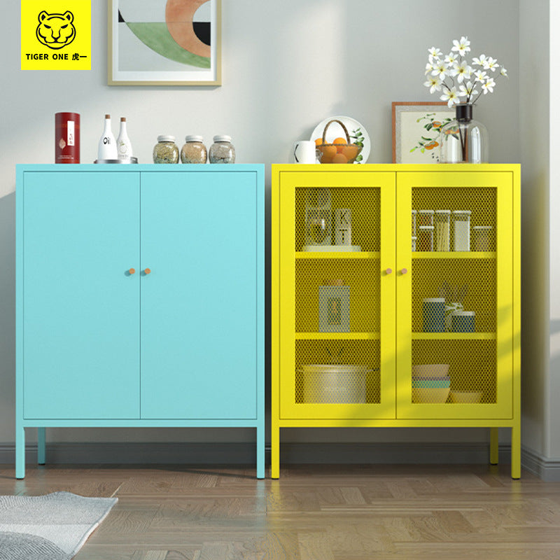 Nordic Iron Art Sideboard Cabinet for Living Room, Kitchen, Balcony - Storage and Display for Dining Ware and Wine