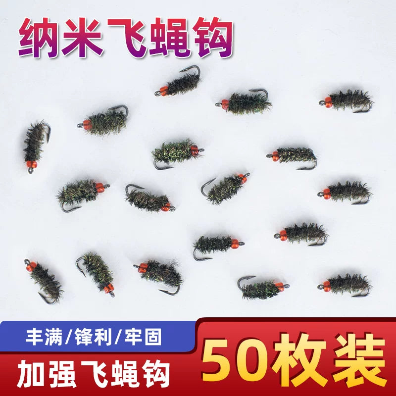 Nano Worm Single Hook Fly Fishing Lure for Freshwater Fish