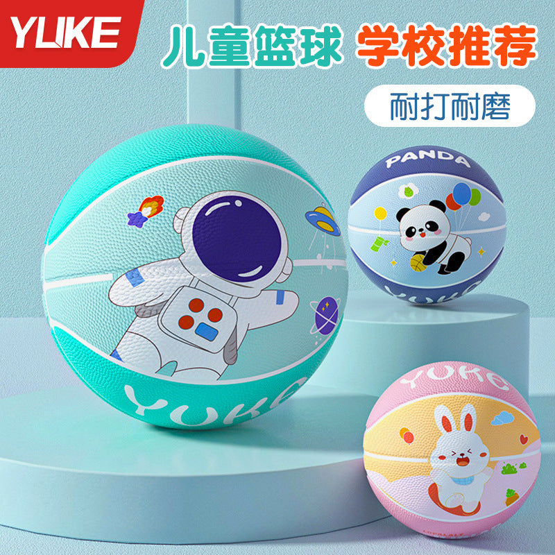 Kids' Durable Cartoon Basketball for Toddlers and Children, Sizes 3, 4, and 5