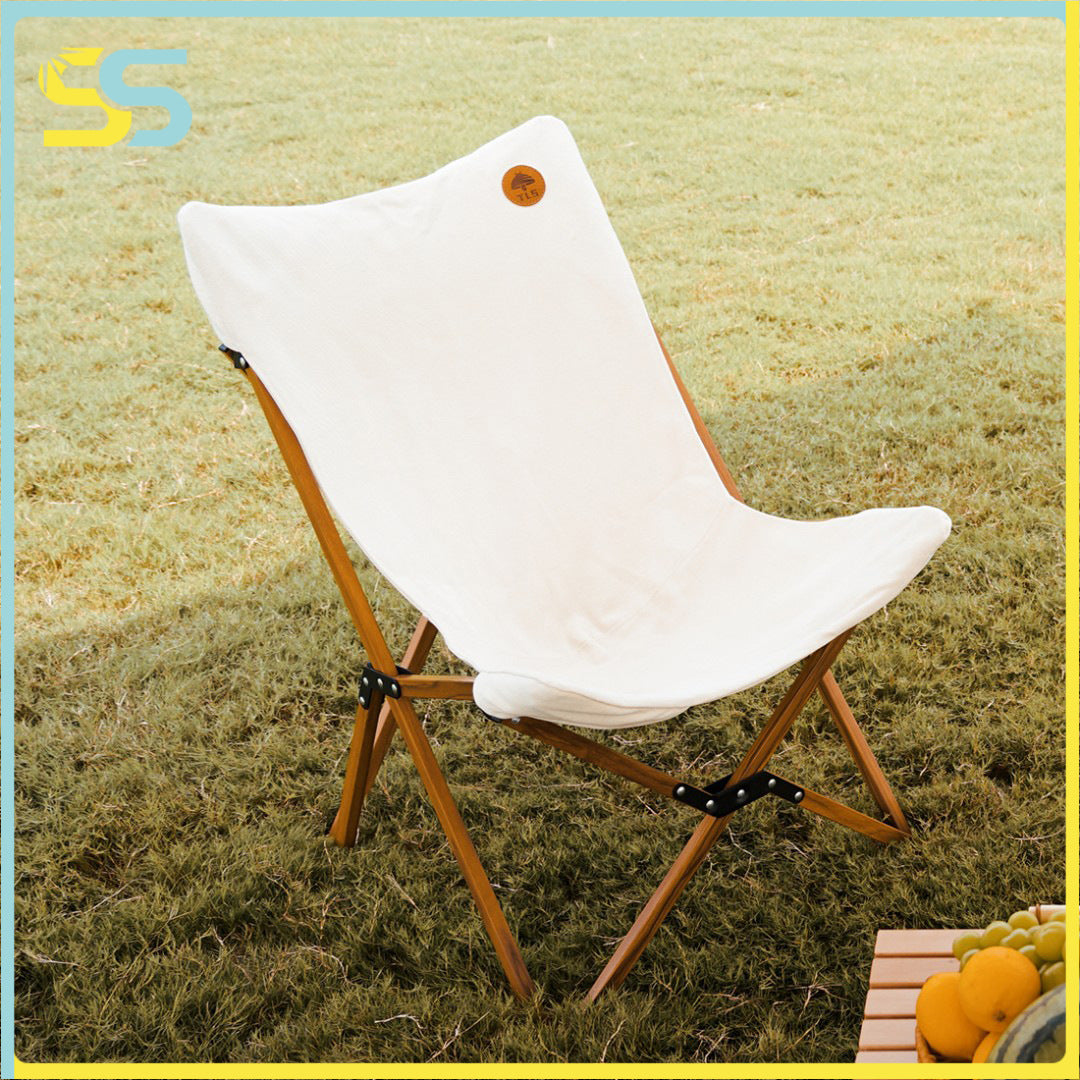 Portable Aluminum Alloy Folding Camping Chair with Canvas Seat and Shoulder Strap
