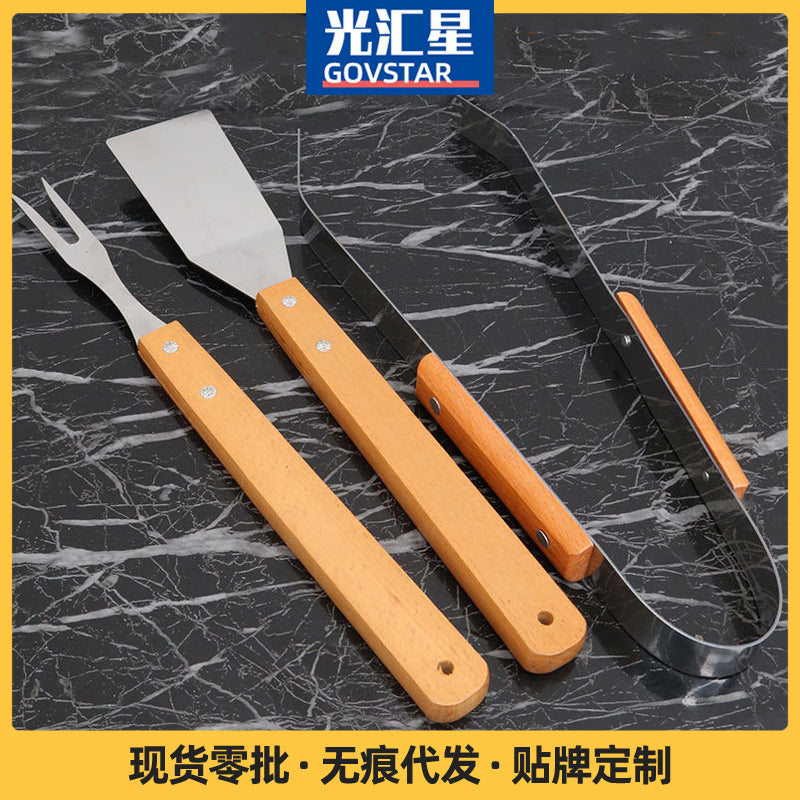 Zibo BBQ Camping Stainless Steel Grilling Tool Set - Portable Outdoor Barbecue Utensil Kit