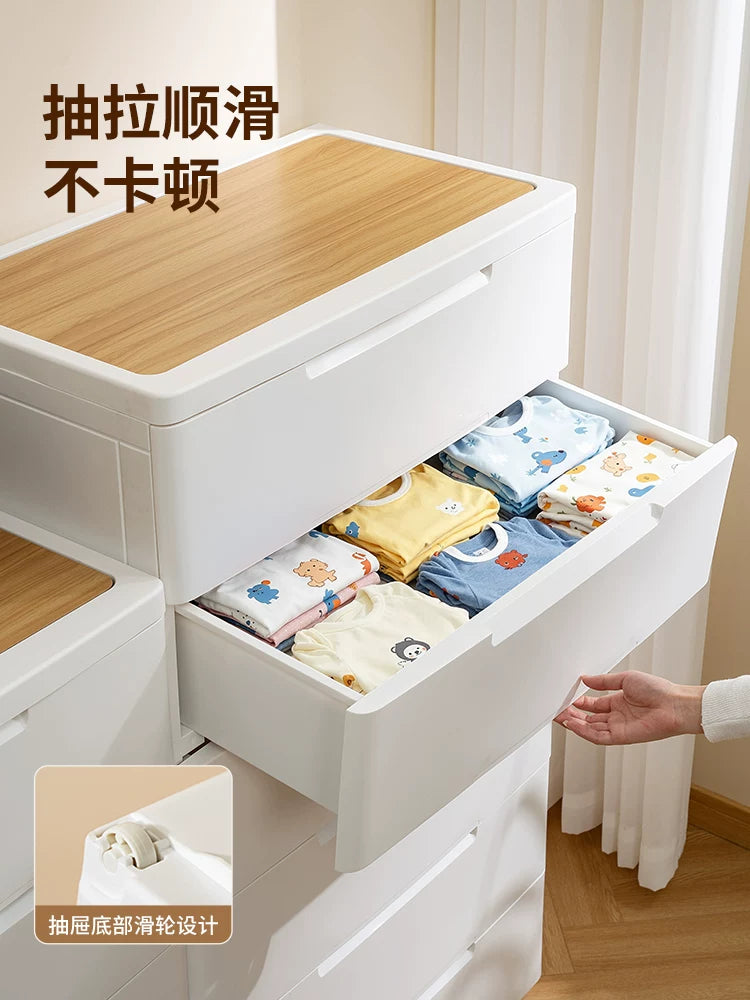 Jeko Multi-Layer Foldable Storage Cabinet for Baby Clothes and Home Organization