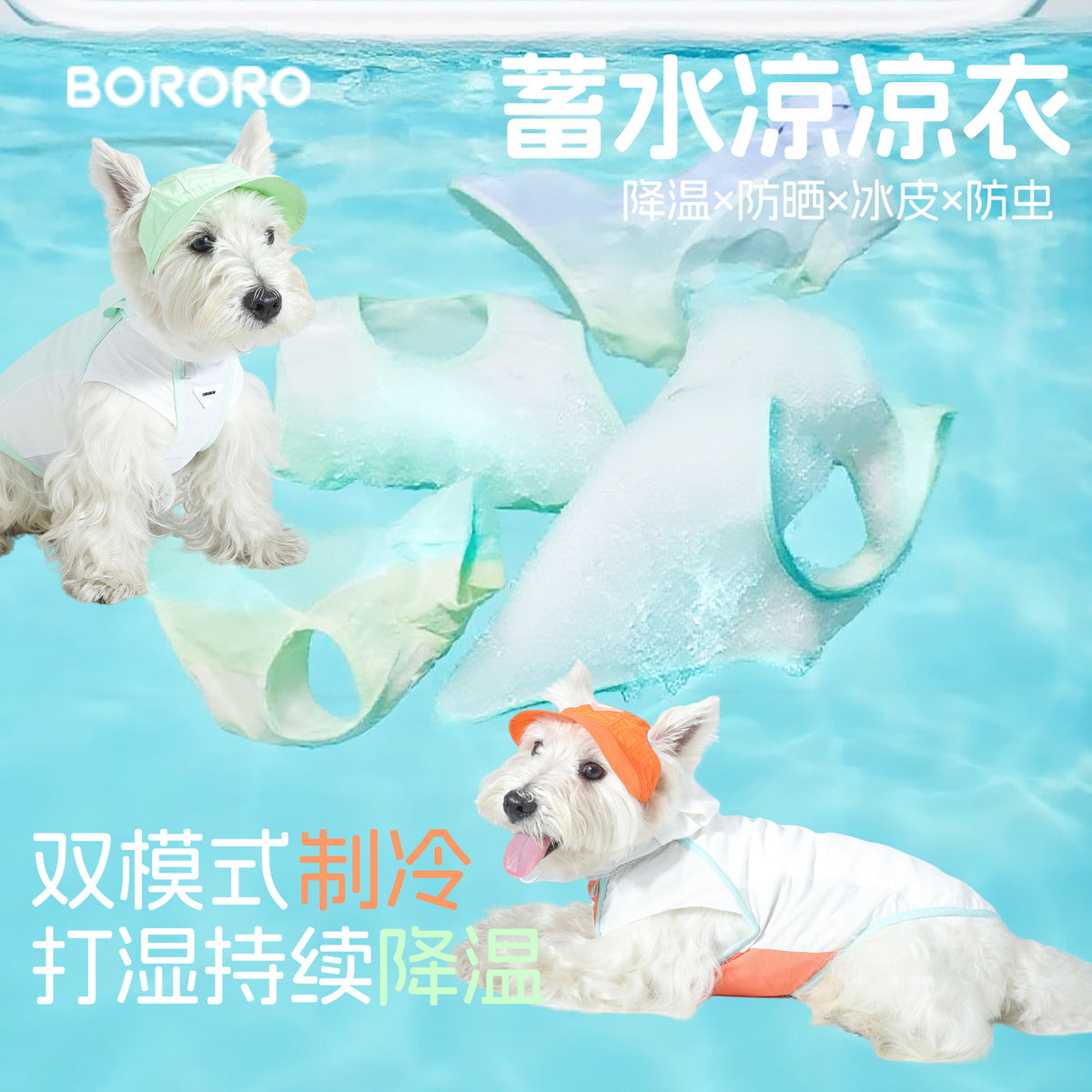 Pet Cooling Vest for Dogs, Breathable Sun Protection Summer Shirt for Small to Large Breeds