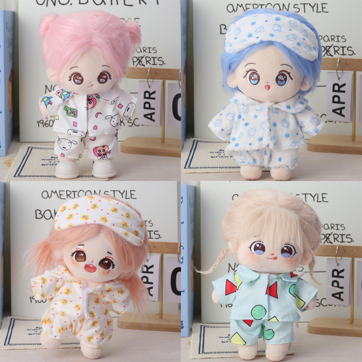 20cm Cotton Doll Princess Pajama and Bathrobe Outfit Set