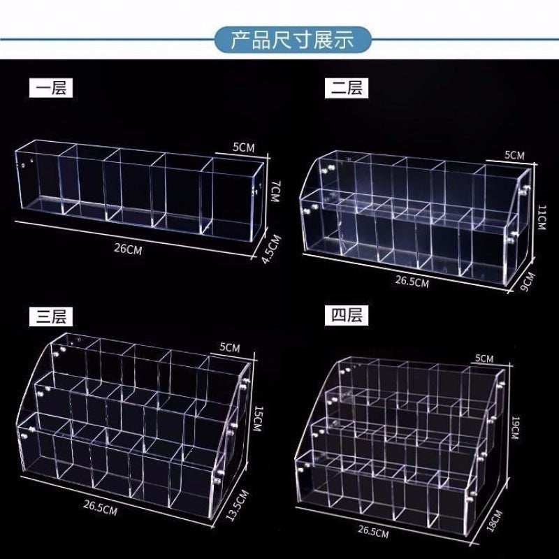 Acrylic Pen Holder and Stationery Display Organizer with Multiple Tiers