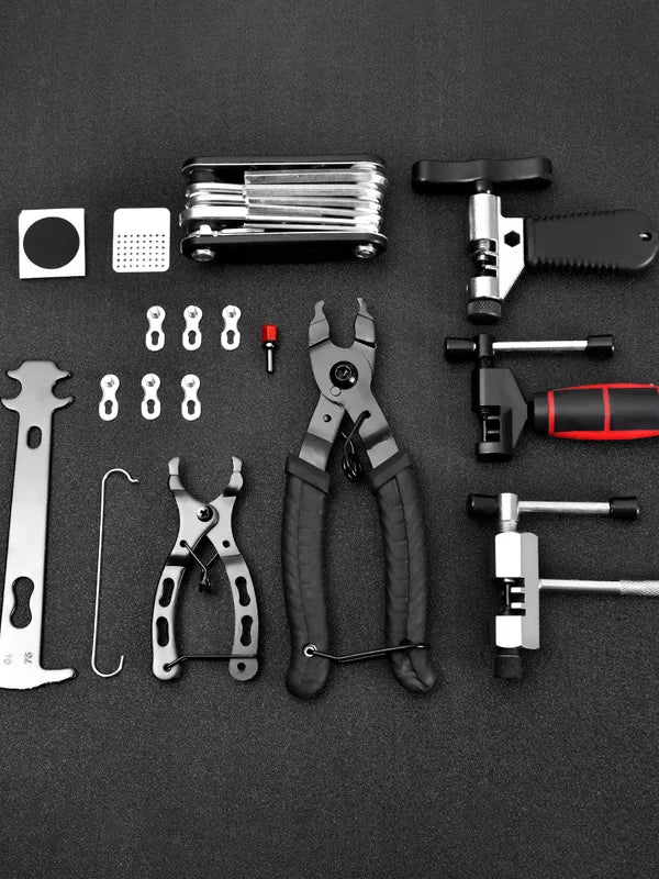Bicycle Chain Breaker Tool Kit with Chain Wear Indicator and Quick Link Pliers